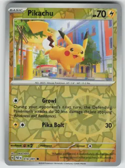 Pikachu - 018/091 Reverse Holo Common SV: Paldean Fates 018/091 Pokemon - Image 1