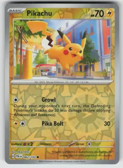 Pikachu Reverse Holo Common SV02: Paldea Evolved 062/193 Pokemon - Image 1