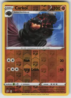 Carkol Reverse Holo Uncommon SWSH02: Rebel Clash 106/192 Pokemon - Image 1