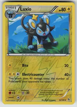 Luxio Reverse Holo Uncommon XY - Flashfire 33/106 Pokemon - Image 1