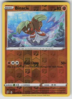 Binacle Reverse Holo Common SWSH02: Rebel Clash 103/192 Pokemon - Image 1