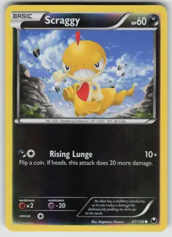 Scraggy Reverse Holo Common Dark Explorers 67/108 Pokemon - Image 1