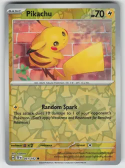 Pikachu Reverse Holo Common SV05: Temporal Forces 051/162 Pokemon - Image 1