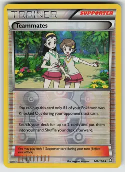 Teammates Reverse Holo Uncommon XY - Primal Clash 141/160 Pokemon - Image 1