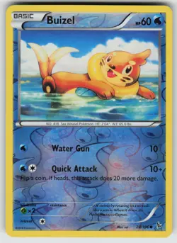 Buizel Reverse Holo Common XY - Flashfire 28/106 Pokemon - Image 1
