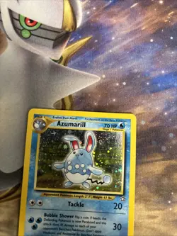 Azumarill Pokemon Card Neo Genesis 2/111 Holo Rare Unlimited Nintendo TCG - Image 4