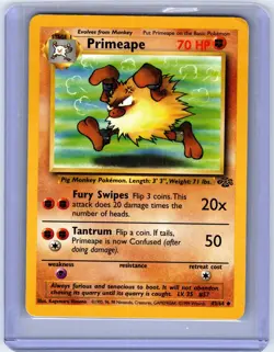 PRIMEAPE - 43/64 - Jungle - Pokemon Card - Played - Image 3