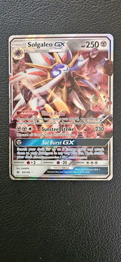 Pokemon TCG Solgaleo GX Full Art Ultra Rare Holo Card Sun & Moon 89/149 - Image 1
