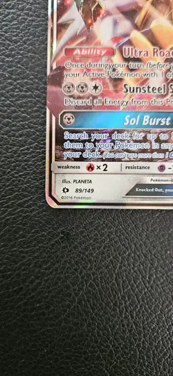 Pokemon TCG Solgaleo GX Full Art Ultra Rare Holo Card Sun & Moon 89/149 - Image 2
