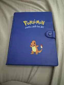 Vintage Pokemon Blue Charmander Pocket 72-Card Binder w/Notepad 1999 - Image 5