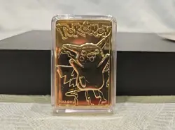 Vintage 1999 23k Gold Plated Pikachu Pokemon Card Burger King Pokeball w/COA - Image 4