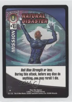 2000 The X-Men Movie Trading Card Game 1st Edition Natural Disaster #33 0i1i - Image 1