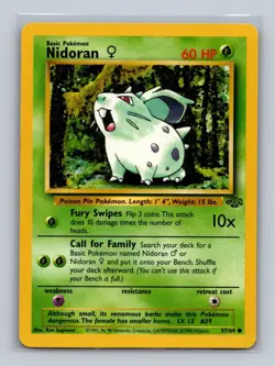 NIDORAN - 57/64 - Jungle - Pokemon Card - LP - Image 1