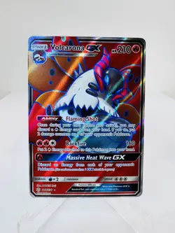 2019 Sun & Moon Cosmic Eclipse Volcarona GX 213/236 Ultra Rare Pokemon Card TCG - Image 1