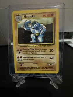 Pokemon TCG Machoke Base Set Card 34/102 Regular Uncommon - Image 1
