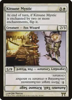 2x Kitsune Mystic // Autumn-Tail, Kitsune Sage Champions of Kamigawa HP MTG - Image 1
