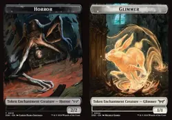 2x Horror // Glimmer - Foil Token DSK NM MTG - Image 1