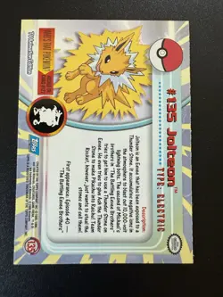 2000 Topps Pokemon Series 3 #135 Jolteon TV Animation Edition Blue - Image 2