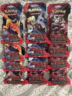 Pokemon TCG DESTINED RIVALS Sleeved Booster Packs New Sealed Lot of 12 Packs - Image 1