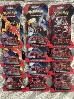 Pokemon TCG DESTINED RIVALS Sleeved Booster Packs New Sealed Lot of 12 Packs - Image 2