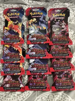 Pokemon TCG DESTINED RIVALS Sleeved Booster Packs New Sealed Lot of 12 Packs - Image 3
