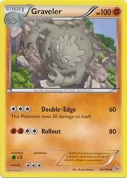 2x Graveler (#46/106) - Reverse Holofoil XY - Flashfire MP Pokemon - Image 1