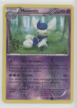Meowstic Reverse Foil Pokemon XY Flashfire #43 0su9 - Image 1