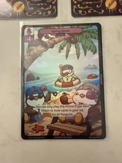 NEW! Pudgy Penguin Vibes TCG Spring Break SDCC 2025 Promo Card + 2X Fishpocket - Image 1