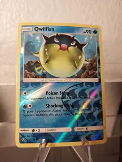 Pokemon - Shining Legends - Qwilfish 21/73 Reverse Holo LP/NM Card - Image 1