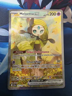 MELOETTA EX 167/086 SIR SPECIAL ILLUSTRATION RARE Pokemon S&V BLACK BOLT ENGLISH - Image 1