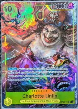 One Piece Card Game Charlotte Linlin (Big Mom) OP03-114 SR | Alt Art Parallel LP - Image 1