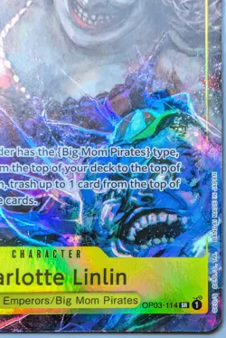 One Piece Card Game Charlotte Linlin (Big Mom) OP03-114 SR | Alt Art Parallel LP - Image 4