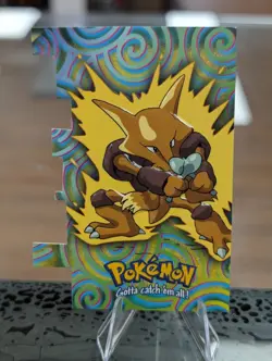 Pokemon TOPPS The Movie Animation Non Holo DIE CUT Alakazam EV9 of 12 Free Ship! - Image 1