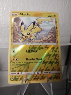 Pokemon - Burning Shadows - Pikachu 40/147 Reverse Holo LP/NM Card - Image 1