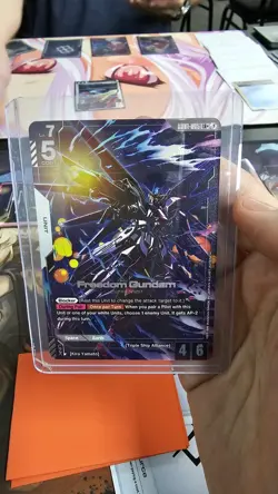Freedom Gundam GD01-065 LR+ Alternate Art Gundam Card Game Newtype Rising - Image 1