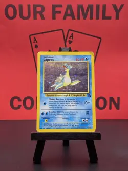 Lapras 10/62 Fossil Vintage Pokemon TCG Holo HP - Image 1