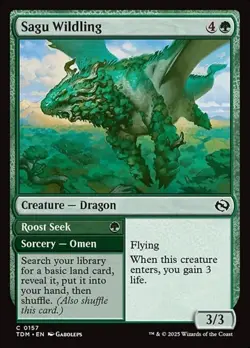 2x Sagu Wildling // Roost Seek - Foil TDM NM MTG - Image 1