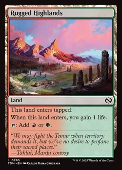 2x Rugged Highlands - Foil TDM NM MTG - Image 1