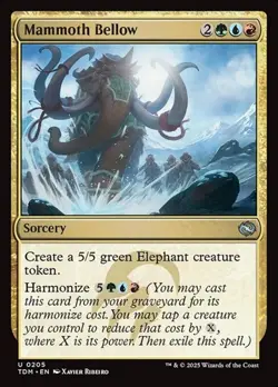 2x Mammoth Bellow - Foil TDM NM MTG - Image 1