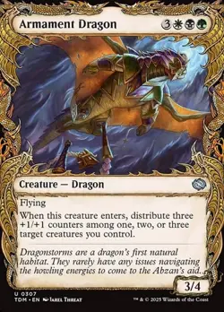 2x Armament Dragon - Showcase TDM NM MTG - Image 1