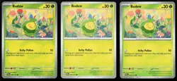 3x Budew 004/131 Prismatic Evolutions Near Mint Pokemon TCG - Image 1