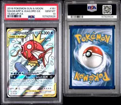 Pokemon Magikarp & Wailord GX 161/181 PSA 10 Gem Mint SM Team Up Tag Team FA - Image 3