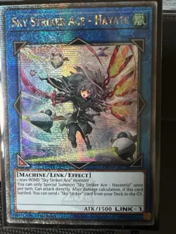 Sky Striker Ace - Hayate RA04-EN073 Alt Art Quarter Century Secret Rare Yugioh - Image 5