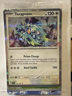 Pokemon Surging Sparks Terapagos & Sprigatito Horizons Stamped Promo - SEALED - Image 1