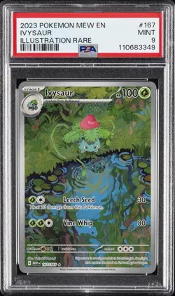 2023 POKEMON MEW EN-151 ILLUSTRATION RARE #167 IVYSAUR PSA 9 - Image 1