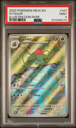 2023 POKEMON MEW EN-151 ILLUSTRATION RARE #167 IVYSAUR PSA 9 - Image 1