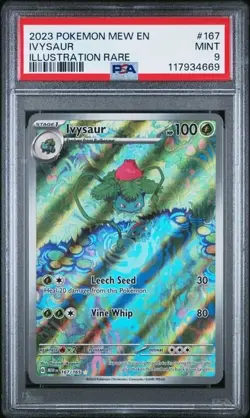2023 POKEMON MEW EN-151 ILLUSTRATION RARE #167 IVYSAUR PSA 9 - Image 1