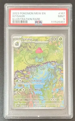 2023 POKEMON MEW EN-151 ILLUSTRATION RARE #167 IVYSAUR PSA 9 - Image 1
