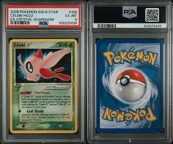 Pokemon Celebi Gold Star 100/100 PSA 6 EX-MT EX Crystal Guardians Holo Rare 2006 - Image 3