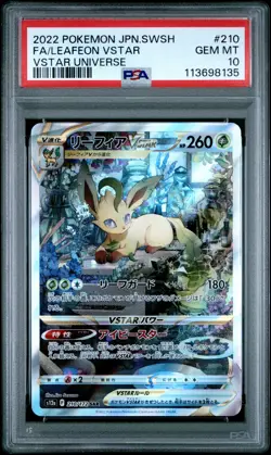 2022 POKEMON JPN SWORD & SHIELD VSTAR UNIVERSE FULL ART/LEAFEON VSTAR PSA 10 - Image 1